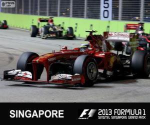 пазл Фелипе Масса - Ferrari - Сингапур, 2013